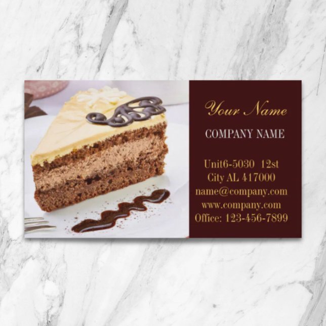 Cartão De Visita Bolsa de cupcake de sobremesa moderna (Modern dessert cupcake cake bakery business card)