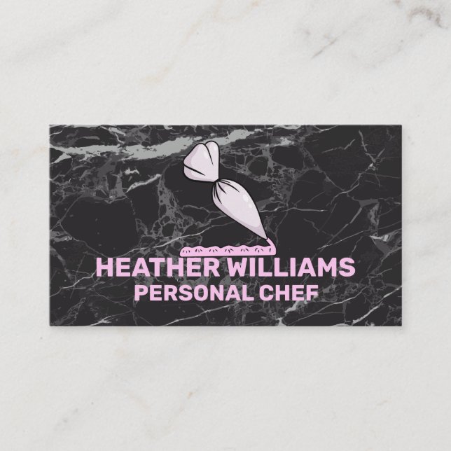 Cartão De Visita Bolsa de pastelaria | Glacé de navegação (Frente)