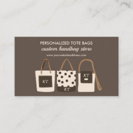 Cartão De Visita Bolsas de Acessórios de Moda Brown Designer