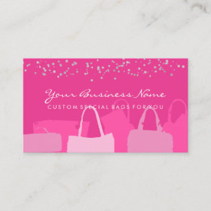 Cartão De Visita Bolsas Rosa Personalizadas