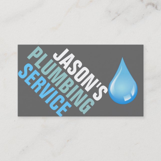 Cartão De Visita Bombeamento de canalizador de água Faucet Manutenç (Frente)