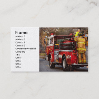Cartão De Visita Bombeiro - Departamento de Bombeiros de Metuchen