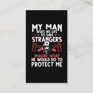 Cartão De Visita Bombeiro Homem Marido Protege Resgate Familiar