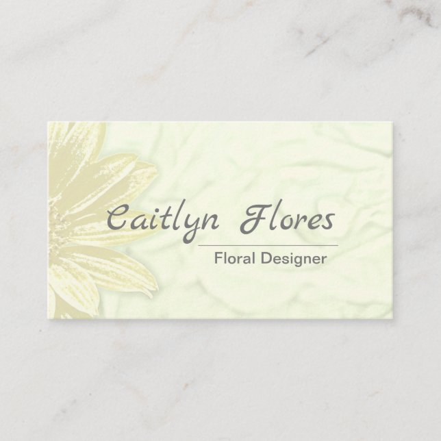 Cartão De Visita Bonita design Floral de Girassol (Frente)