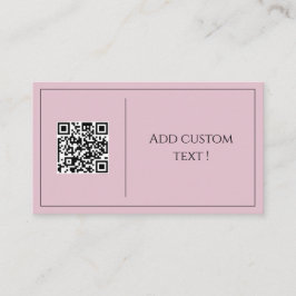 Cartão de visita bonitinho simples do código qr mi