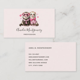 Cartão De Visita Bonito Casal Morto Apaixonado