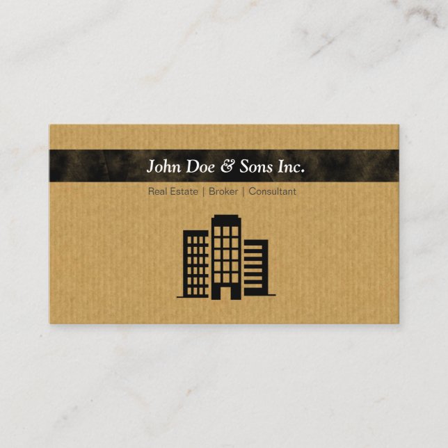 Cartão de visita bonito do ícone do corretor (Frente)