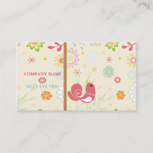 cartão de visita bonito do vintage