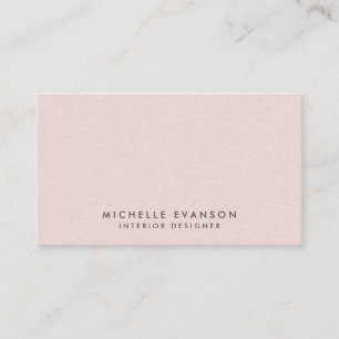 Cartão De Visita Bonito Mínimo Simples de Linen Rosa Rosa