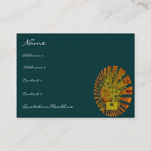 Cartão De Visita BoomBox da Escola Antiga Notas Musicais (Frente)