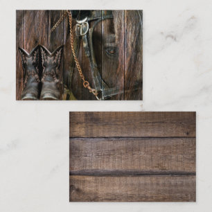 Cartão De Visita Boots Do Cavalo E Do Cowboy Do Estilo Ocidental