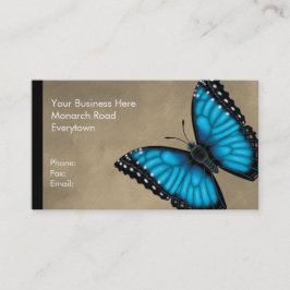 Cartão De Visita Borboleta azul de Morpho dorsal e Ventral