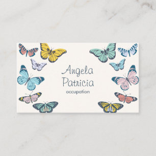 Cartão De Visita Borboleta colorida