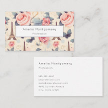 Borboleta e padrão de Rosas da Torre Eiffel