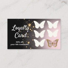 Cartão De Visita borboleta faux glitter faux