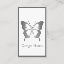Cartão De Visita Borboleta Monocromática