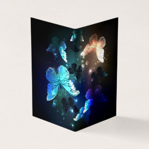 Cartão De Visita Borboleta Noturna Flutuante