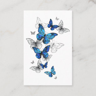 Cartão De Visita Borboletas Azuis Morpho