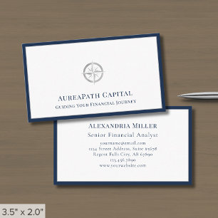 Cartão De Visita Borda Azul do Logotipo