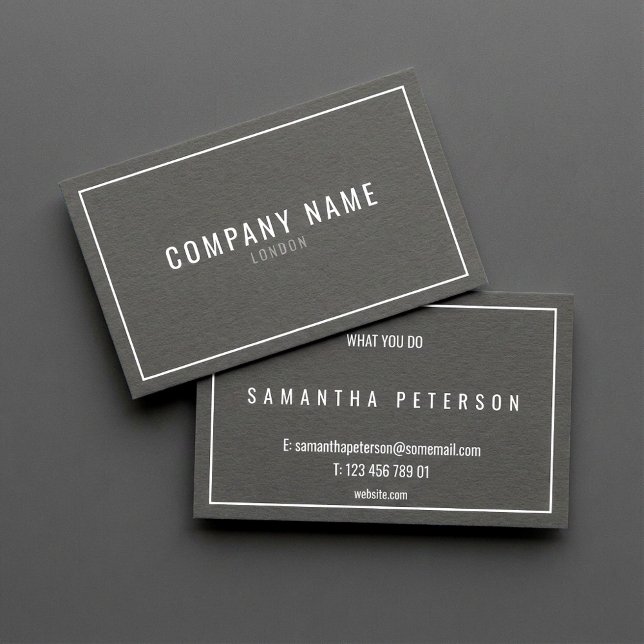 Cartão De Visita Borda branca fina (Thin white border professional business card.)