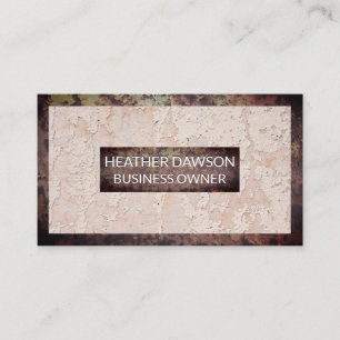 Cartão De Visita Borda de metal enferrujada Parede Grunge Fundo