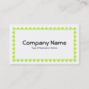 Cartão De Visita Borda de Tulip 3d - Verde Chartreuse em Branco