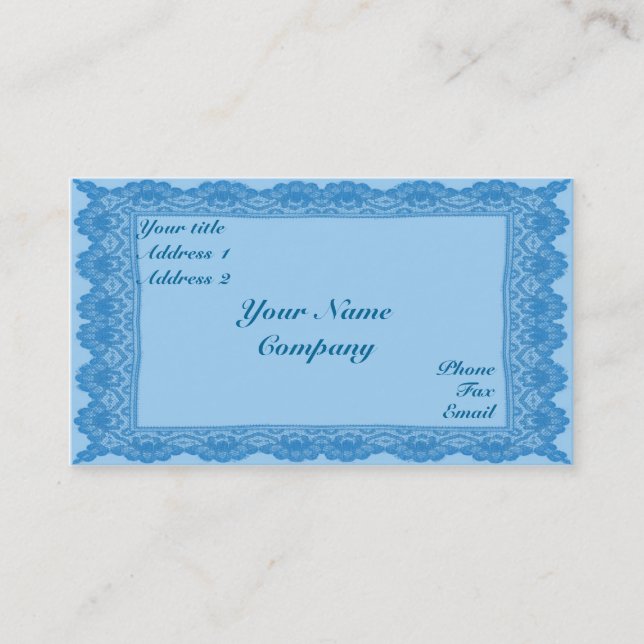 Cartão De Visita Borda do cadarço (Frente)