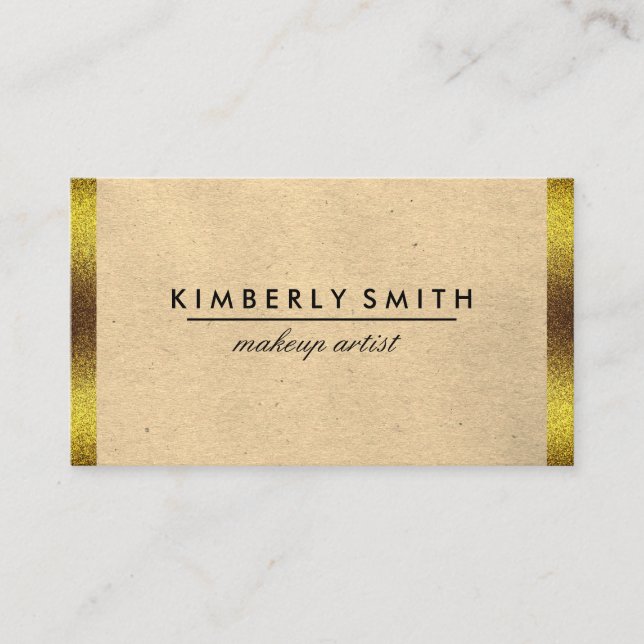 Cartão De Visita Borda Dourada Clássica (Frente)