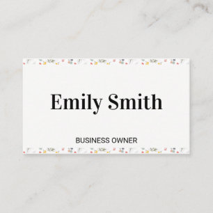 Cartão De Visita Borda Elegante de Elementos Florais