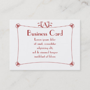 Cartão De Visita Borda Elegante Personalizável Com Monograma