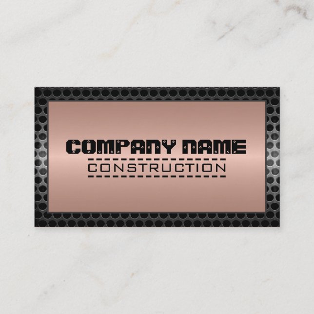 Cartão De Visita Borda Metálica de Aço Metálico Inoso #16 (Frente)