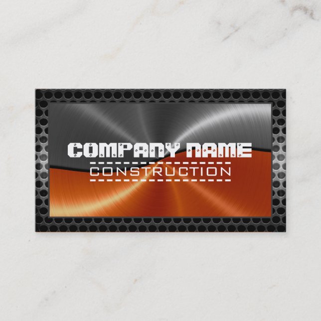 Cartão De Visita Borda metálico sem aço metálico sem aço - Aspecto  (Frente)