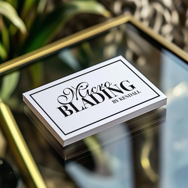 Cartão De Visita Borda Negra Permanente de Sobremesas (Perfect for business)