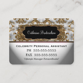 Cartão De Visita Borda redonda profissional do assistente pessoal