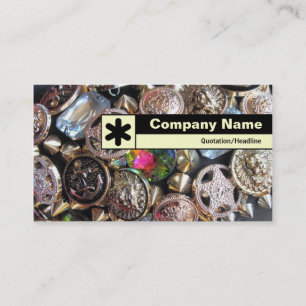 Cartão De Visita Borda rotulada - Flea Market Bling