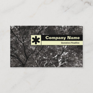 Cartão De Visita Borda rotulada - Ramificações Japonesas 01