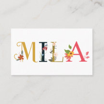 Bordado Elegante de Nome do MLA