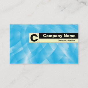 Cartão De Visita Bordo identificado como Monograma - Curvas Azuis