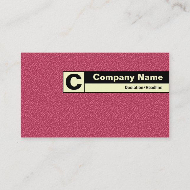 Cartão De Visita Bordo identificado como Monograma - Texto relevo g (Frente)