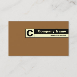 Cartão De Visita Bordo rotulado Monograma - Castanho 996633