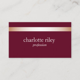Cartão De Visita Borgonha | Na moda de distribuição Dourada Rosa mo