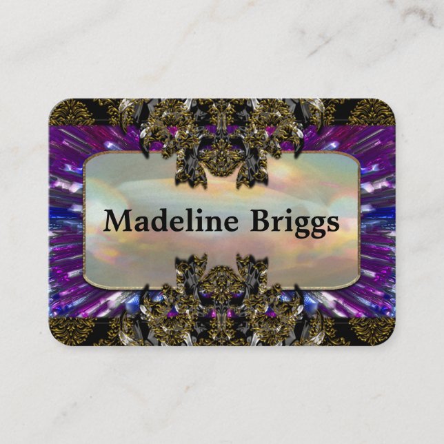 Cartão De Visita Borpuff 2,5" Elegante profissional (Frente)