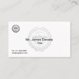 Cartão De Visita Boston Massachusetts Excelente Seal