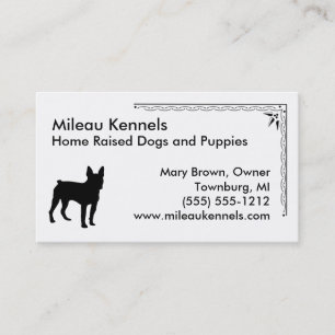 Cartão De Visita Boston Terrier