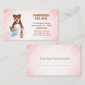 Cartão De Visita Bota-Foca-Foca-Foca, Terrier Pet Groomer Spa Nomea