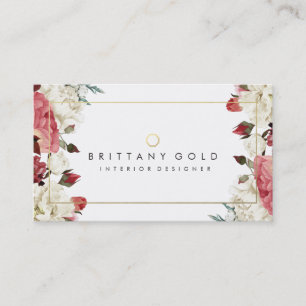 Cartão de visita botânico do designer de