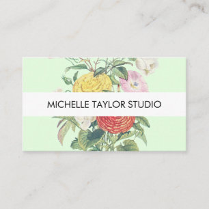 Cartão de Visita Botânico Floral Personalizado
