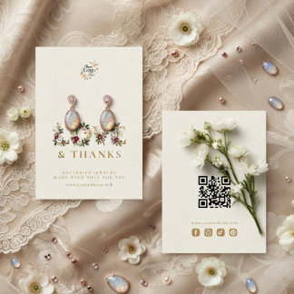 Cartão De Visita Botânico Ornamental Natal Amor & Agradecimento TMF