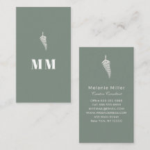Botânico Verde Sage Minimalista Nome Personalizado
