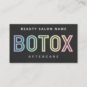 Cartão De Visita Botox Filler Holográfico Instruções após trata